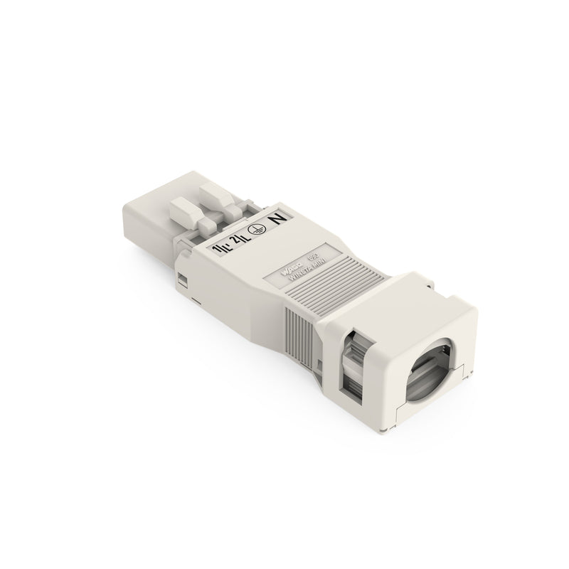 WAGO - Steckverbinder für steckbare Gebäudeinstallation Steck. m. Zugentlastungsg. 890-134 4-polig,weiß − 50 Stück