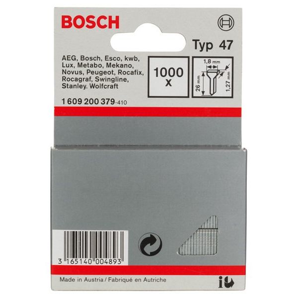 Bosch - Nagel für Nagelgerät Tackernagel Typ 47, 1,8 x 1609200379 1,27 x 26 mm