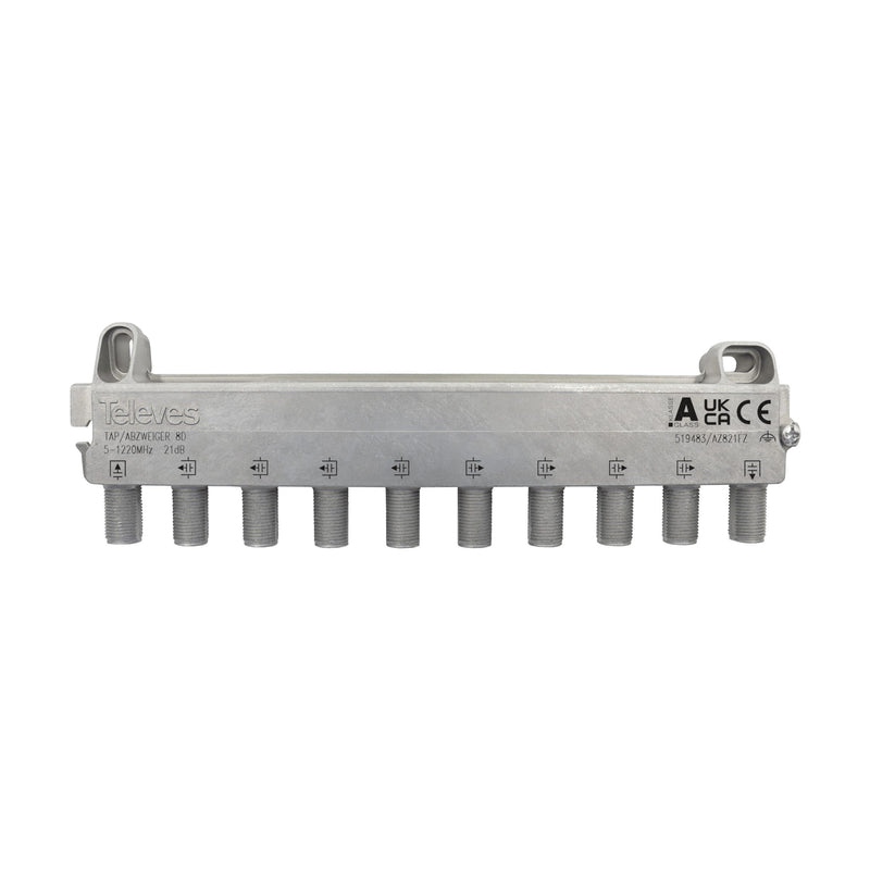 Televes - Abzweiger und Verteiler Abzweiger 8f. AZ821FZ 5-1218 MHz AD: 21 dB