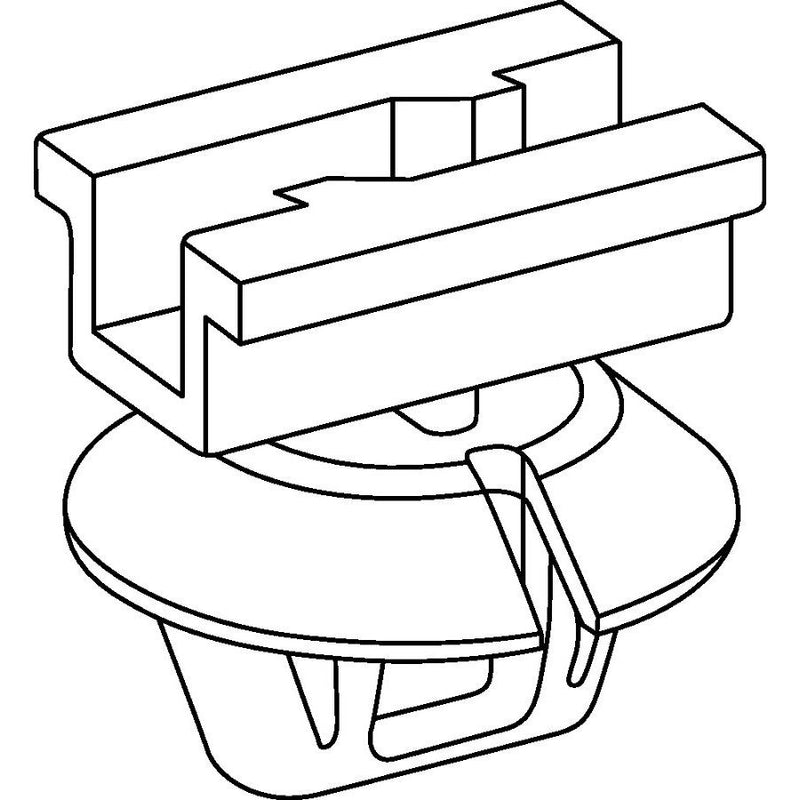 HellermannTyton - Befestigungsschelle für Kabel/Rohre Steckerhalter 151-00222(500) grau 500 Stück − 500 Stück