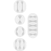 Goobay - Zubehör/Ersatzteile für Unterhaltungselektronik Kabel Managementset 70681 ws 1x1/2x2/1x3/1x5-Slot