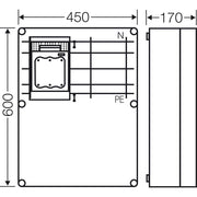 Hensel - Sicherungslasttrennschalter mit Gehäuse Mi-NH-Sich.lasttr.gehäuse Mi 6678 1xNH1, 400A, 5p