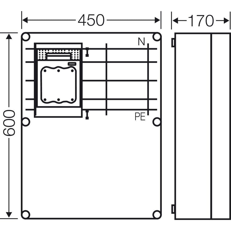Hensel - Sicherungslasttrennschalter mit Gehäuse Mi-NH-Sich.lasttr.gehäuse Mi 6678 1xNH1, 400A, 5p