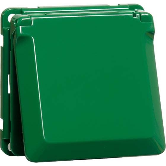 Peha - Schalter-/Steckdosenkombination SCHUKO-Steckdose gn D 6711.42 K 16A 250V Abdeckung