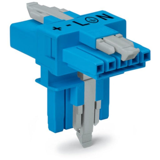 WAGO - Kompaktverteiler für steckbare Gebäudeinstallation T-Verteiler 5-polig 890-620 Kod. I,blau − 25 Stück