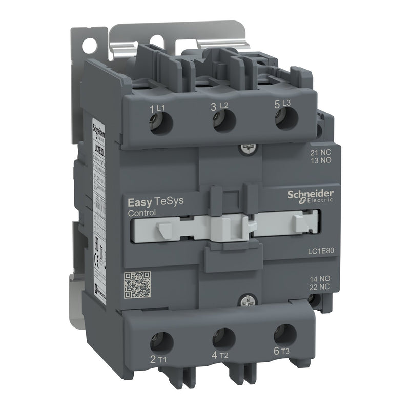 Schneider Electric - Leistungsschütz zum Schalten von Wechselstrom Leistungsschütz Easy TeSys LC1E80M7 80A 220VAC 50/60Hz