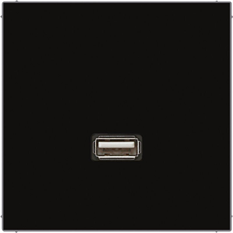Jung - Multifunktions-Anschlussdose Multimedia-Anschluss sw MA LS 1122 SW USB m.Tragring