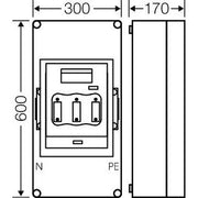 Hensel - Sicherungslasttrennschalter mit Gehäuse Sicherungsgehäuse Mi 5452 1xNH2 3p. 400A+PE+N