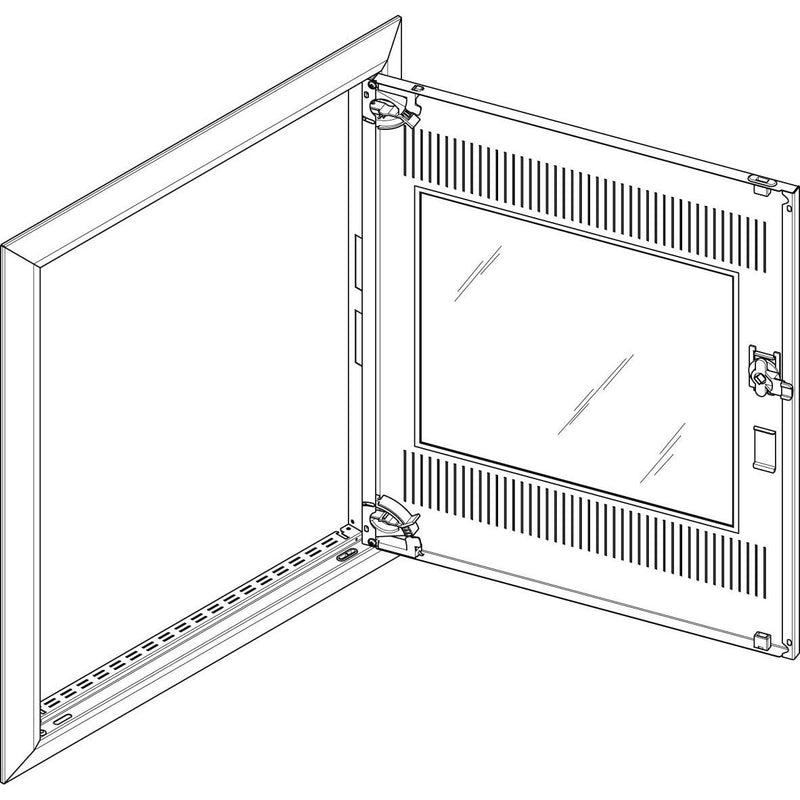 ABN - Tür/Bedientableau (Schaltschrank) Blendrahmen mit Mediatür GBRU24TM für UP-VT,2x4-reihig