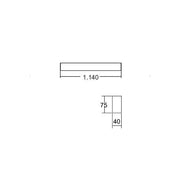 Brumberg Leuchten - Decken-/Wandleuchte Anbau-Profilleuchte 7412172016 1140 x 75 x 40mm