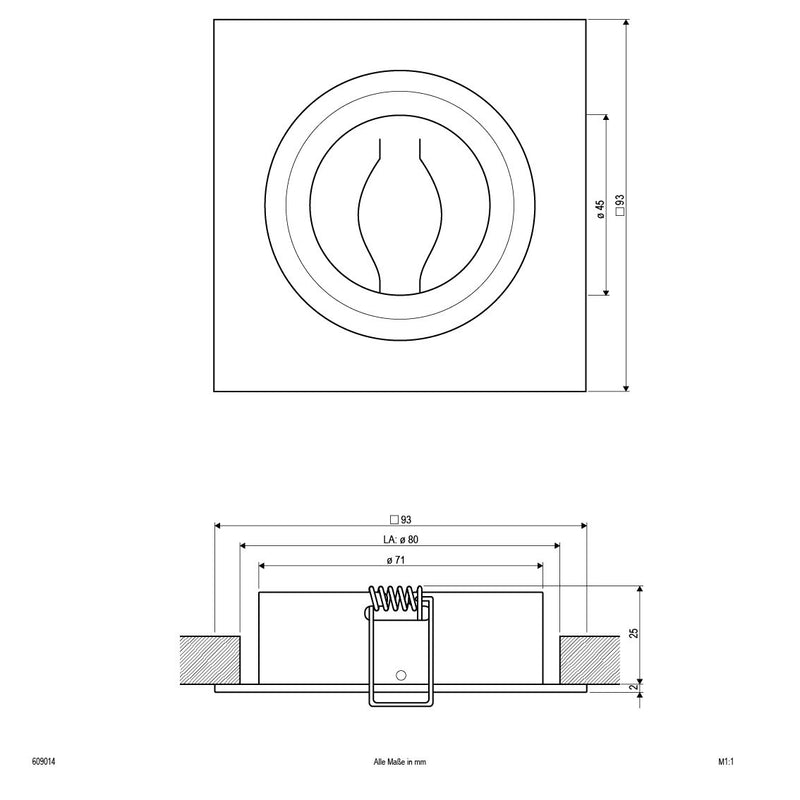 EVN Lichttechnik - Downlight/Strahler/Flutlicht NV EB-Leuchte alu 609 014 50W