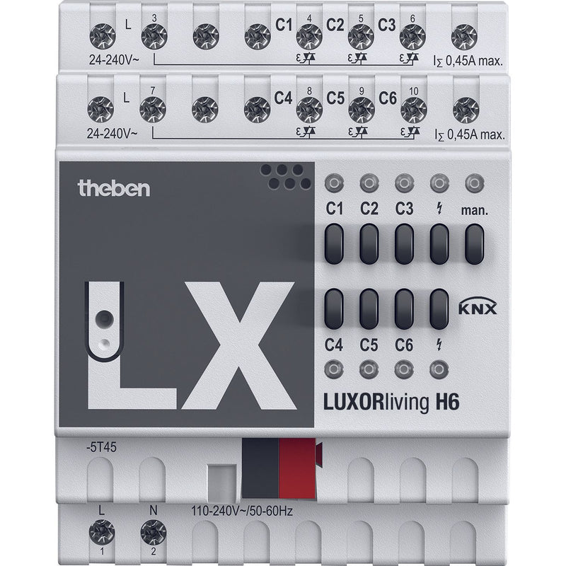 Theben - Bussystem-Heizungsaktor Smart Home-System LUXORliving H6 Heizungsaktor 6-fach