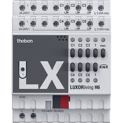 Theben - Bussystem-Heizungsaktor Smart Home-System LUXORliving H6 Heizungsaktor 6-fach