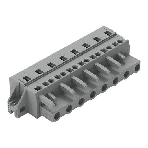 WAGO - Kabelsteckverbinder für Leiterplattensteckverbinder 1-Leiter-Federleiste 231-208/031-000 CAGECLAMP,2,5 mm²,gr − 25 Stück