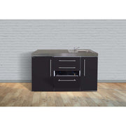 Stengel - Mini-Küche Miniküche Premiumline MPGSSM150GSBre Schwarz matt