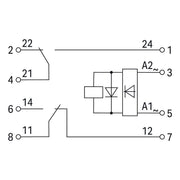 WAGO - Bauelementestecker Relaismodul 2042-3849 AC/DC 24 V 230 V,2W − 4 Stück