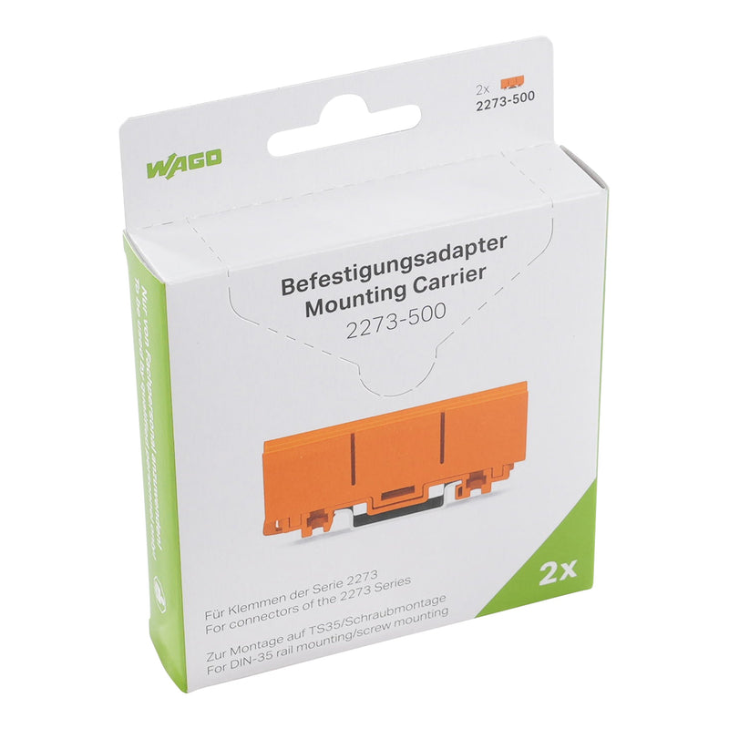 WAGO - Zubehör/Ersatzteile für Klemmen Befestigungsadapter Serie 2273-500/995-002 2273 orange − 2 Stück