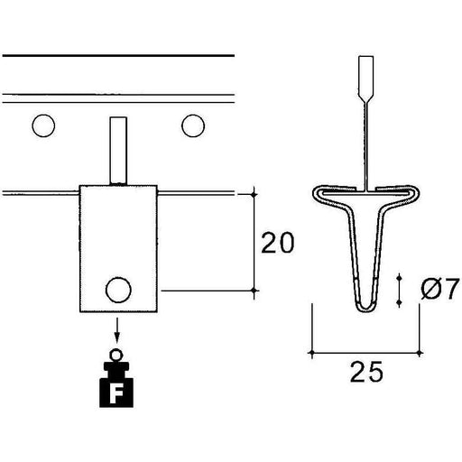 Niedax - Befestigungsklammer Akustikbaubefestigung LH-25W − 100 Stück