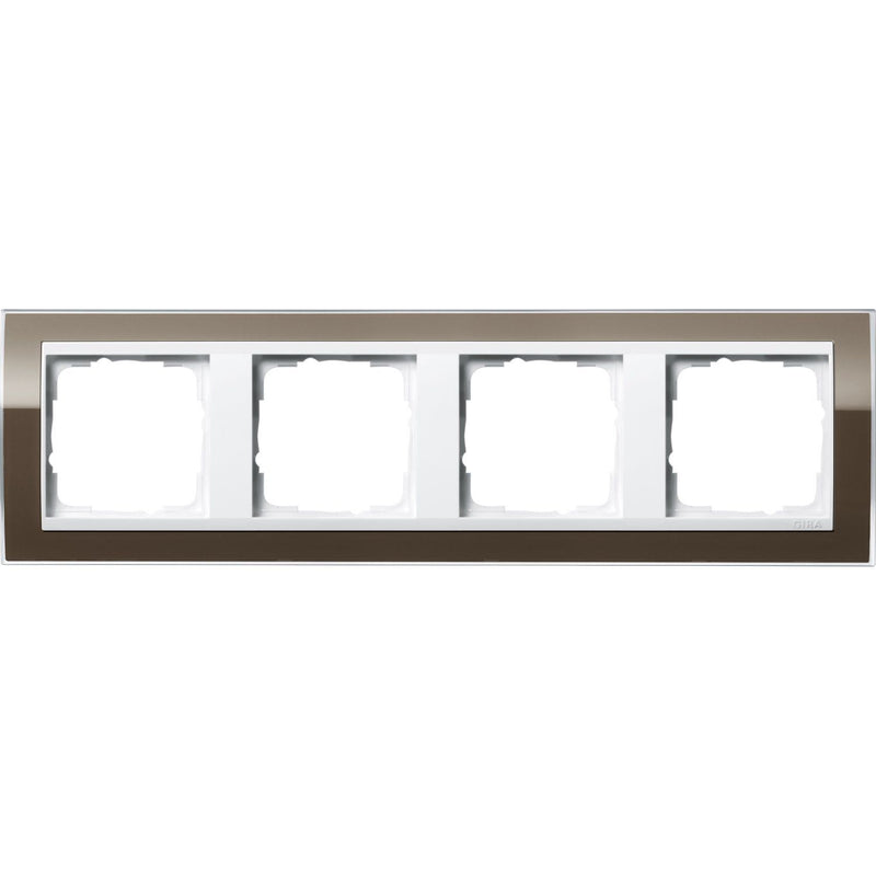 Gira - Abdeckrahmen 4fach 0214763 klar braun