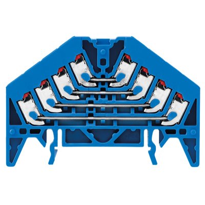 Weidmüller - Durchgangs-Reihenklemme Rangierverteilerklemme PRV 4 BL 35X7.5 RT Push-IN P-Reihe − 20 Stück