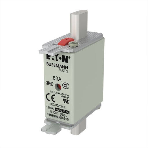 Eaton - Messersicherung Sicherungseinsatz 63NHG000B-690 63 A, AC 690 V − 3 Stück