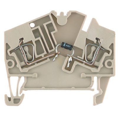 Weidmüller - Bauelement-Reihenklemme Klemme mit Einbau ZDU 2.5-2/D- − 20 Stück