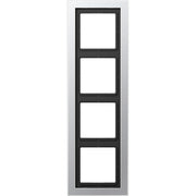 Jung - Abdeckrahmen Rahmen 4-fach alu lack ALD 2984-L waage/senkrecht