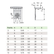 WAGO - Leiterplattensteckverbinder 1-Leiter-THT-Federleiste 2091-1154 CAGE CLAMP,lichtgrau − 100 Stück