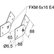 Niedax - Verbinder für Kabeltragsystem GFK-Gelenkverbinder KKGV 80 (1Paar)