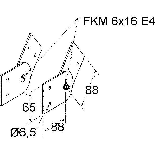 Niedax - Verbinder für Kabeltragsystem GFK-Gelenkverbinder KKGV 80 (1Paar)