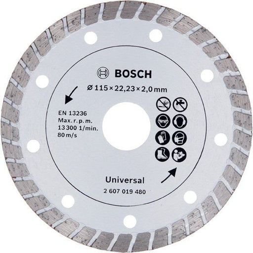 Bosch - Trenn-/Schleifscheibe Diamanttrennscheibe Turbo, 2607019480 Durchmesser: 115 mm