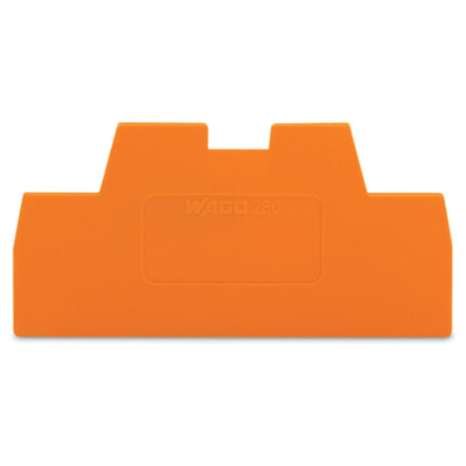 WAGO - Abschluss- und Zwischenplatte für Reihenklemme Distanzplatte 280-366 1,1mm dick,orange − 25 Stück
