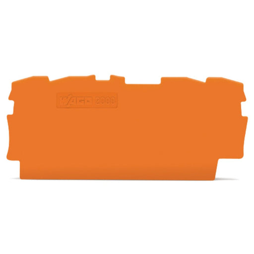 WAGO - Abschluss- und Zwischenplatte für Reihenklemme Abschlussplatte 2000-1492 orange − 100 Stück