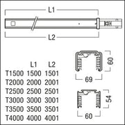 Zumtobel - Tragschiene für Lichtbandsystem Tragschiene IP64 TECTONT1000oESRIP64