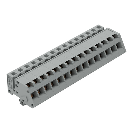 WAGO - Kabelsteckverbinder für Leiterplattensteckverbinder 1-Leiter Federleiste 731-515/008-000 CAGECLAMP 2,5mm²,gr − 25 Stück