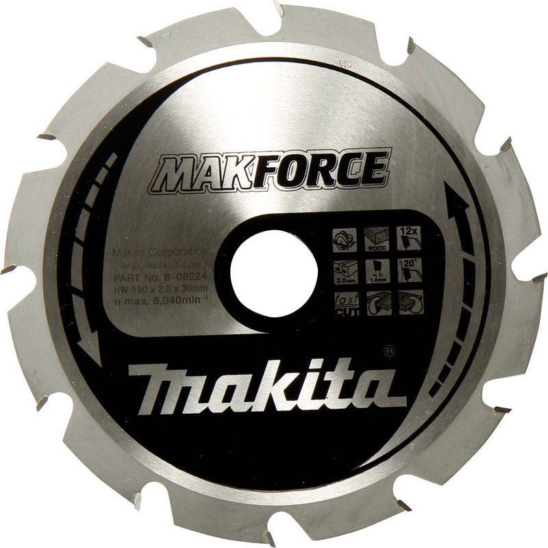 Makita - Kreissägeblatt Sägeblatt Makforce B-32340 190x30x40Z