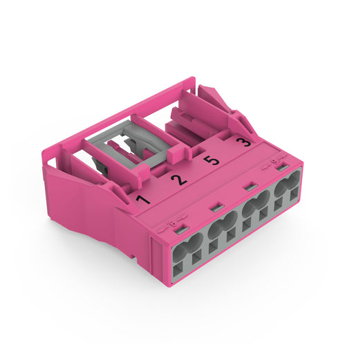 WAGO - Geräteanschluss für steckbare Gebäudeinstallation Snap-In-Buchse 770-784/081-000 4-polig,Kod. B,pink − 100 Stück