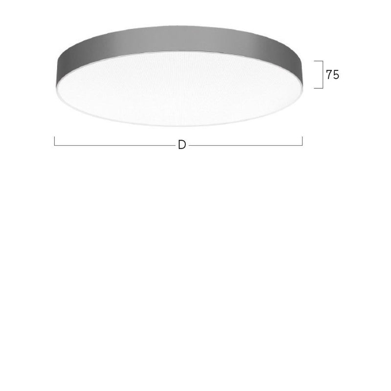 Lightnet - Decken-/Wandleuchte LED-Anbauleuchte BA1ASL-840M-D300 4000K, silber  − 1 Stück