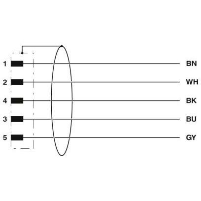 Phoenix Contact - Konfektioniertes Sensor-Aktor-Kabel Sensor-/Aktor-Kabel SAC-5P-MR/ 5#1406145 − 50 Stück