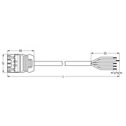 WAGO - Konfektionierte Leitung für steckbare Gebäudeinstallation konfekt. Anschlussleitung 771-9285/216-502 B2ca,Stecker