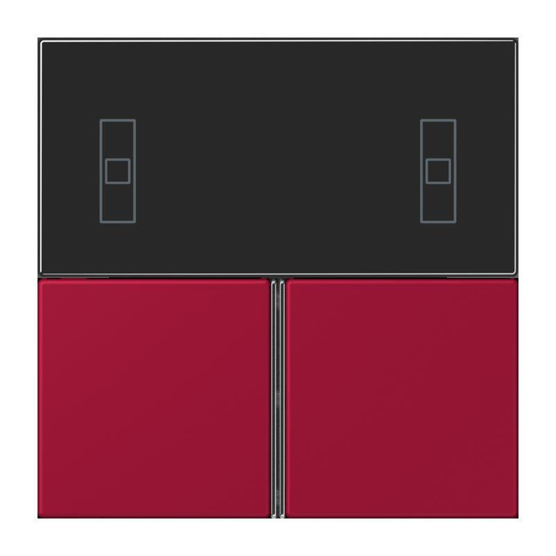 Jung - Abdeckung/Bedienelement für Installationsschalterprogramme Tastensatz 3fach LC 4093 TSA 229 rouge carmin