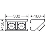 Hensel - Pultsystem Mi Connection Box Mi CB 12 32A,5p,400V,6h