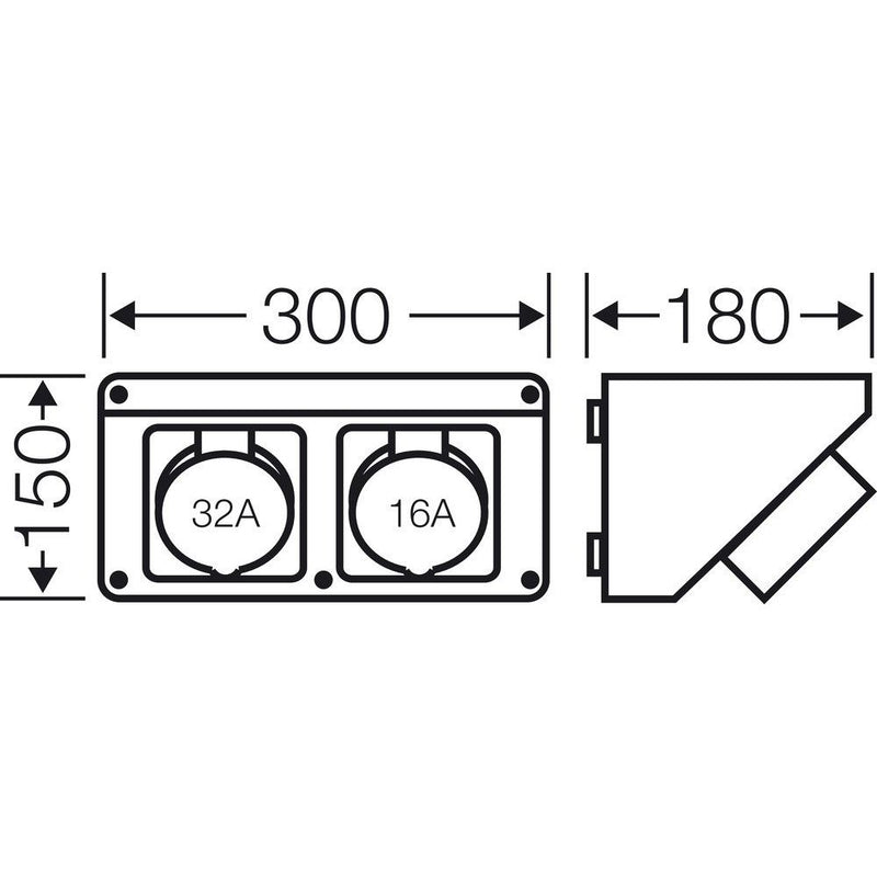 Hensel - Pultsystem Mi Connection Box Mi CB 12 32A,5p,400V,6h