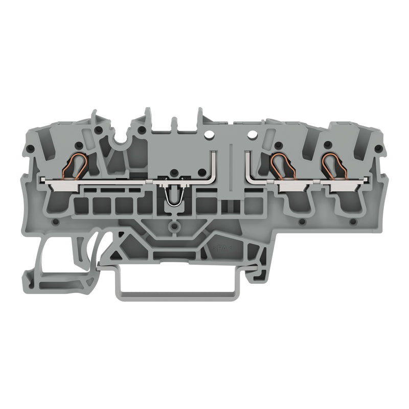 WAGO - Durchgangs-Reihenklemme 3-Leiter-Basisklemme 2002-1761 2,5mm² grau − 50 Stück