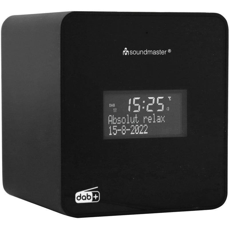 Soundmaster - Radio DAB+/UKW-RDS Uhrenradio UR109SW sw mit Sprachaufnahme − 2 Stück