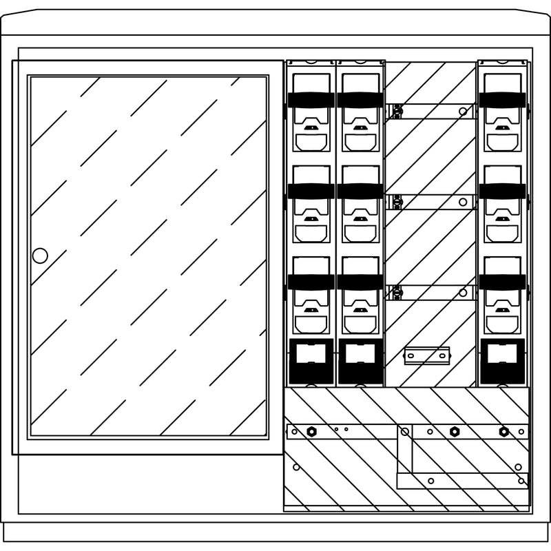 Elsta Mosdorfer - Zähler-Komplettschrank Wandlerschrank Freiluft WS822.S5.N2111 WS A850-2 S5 250A