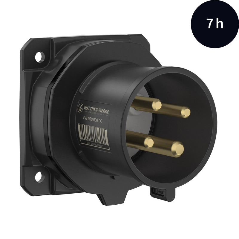 Walther Werke - CEE-Gerätestecker (IEC 60309) CEE NEO Anbaugerätestecker FW630407CC gerade 32A 4P 7h