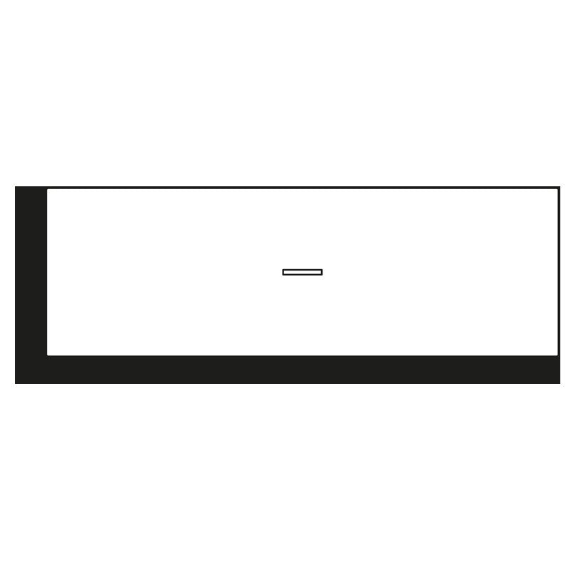 Jung - Abdeckung/Bedienelement für Installationsschalterprogramme Wippe Lichtleiter aws lack ES 2993 KO5 DH WW 70x212,4mm waagerech