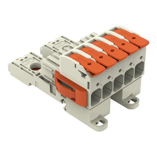 WAGO GmbH & Co. KG - Ein- und mehrpolige Klemmenleiste 1-Leiter-Federleiste 8321105037000300000 PushinCAGECLAMP,lgr − 5 Stück