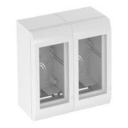 OBO Bettermann - Aufputzgehäuse für Unterputzgerät Modalnet Basiskonfig. WG-AK RW 120x130x64 RAL 9010